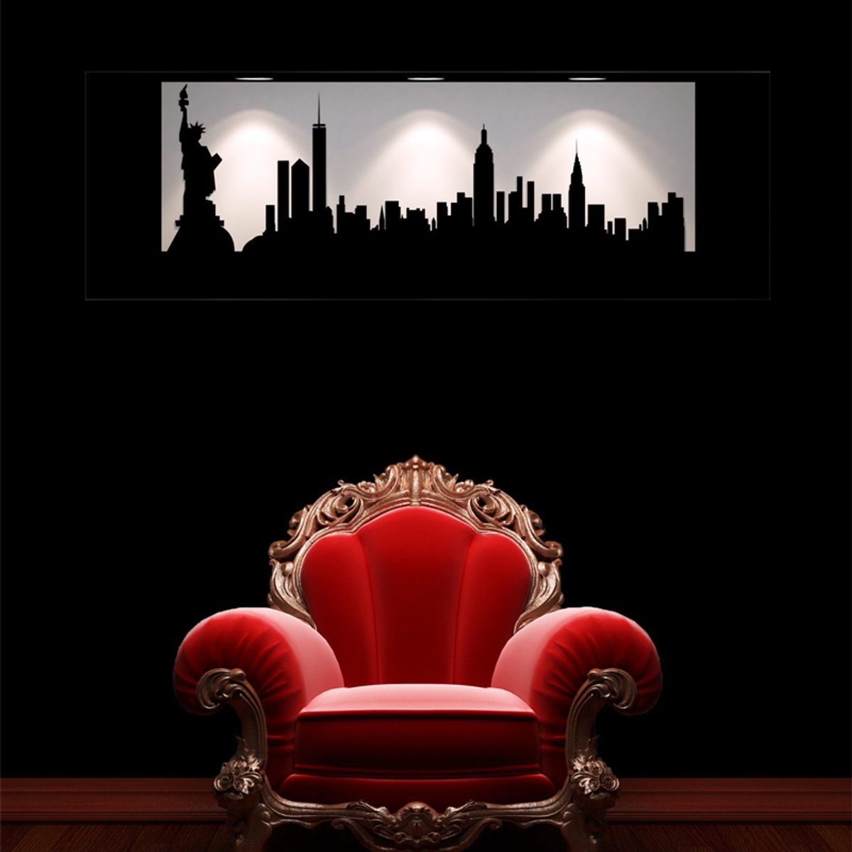 Ambiance Sticker New York 3D-effect sticker 30 x 90 cm Multi color