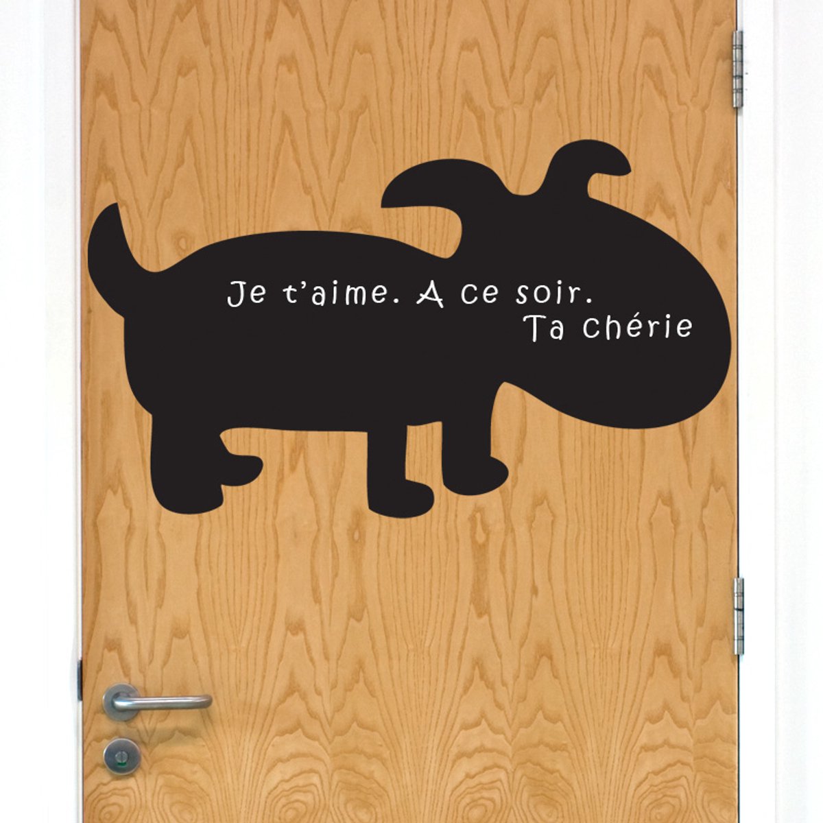 Ambiance Sticker Schoolbordsticker - uitwisbare zelfklevende muurstickers - HOND - 15x25cm Multi color