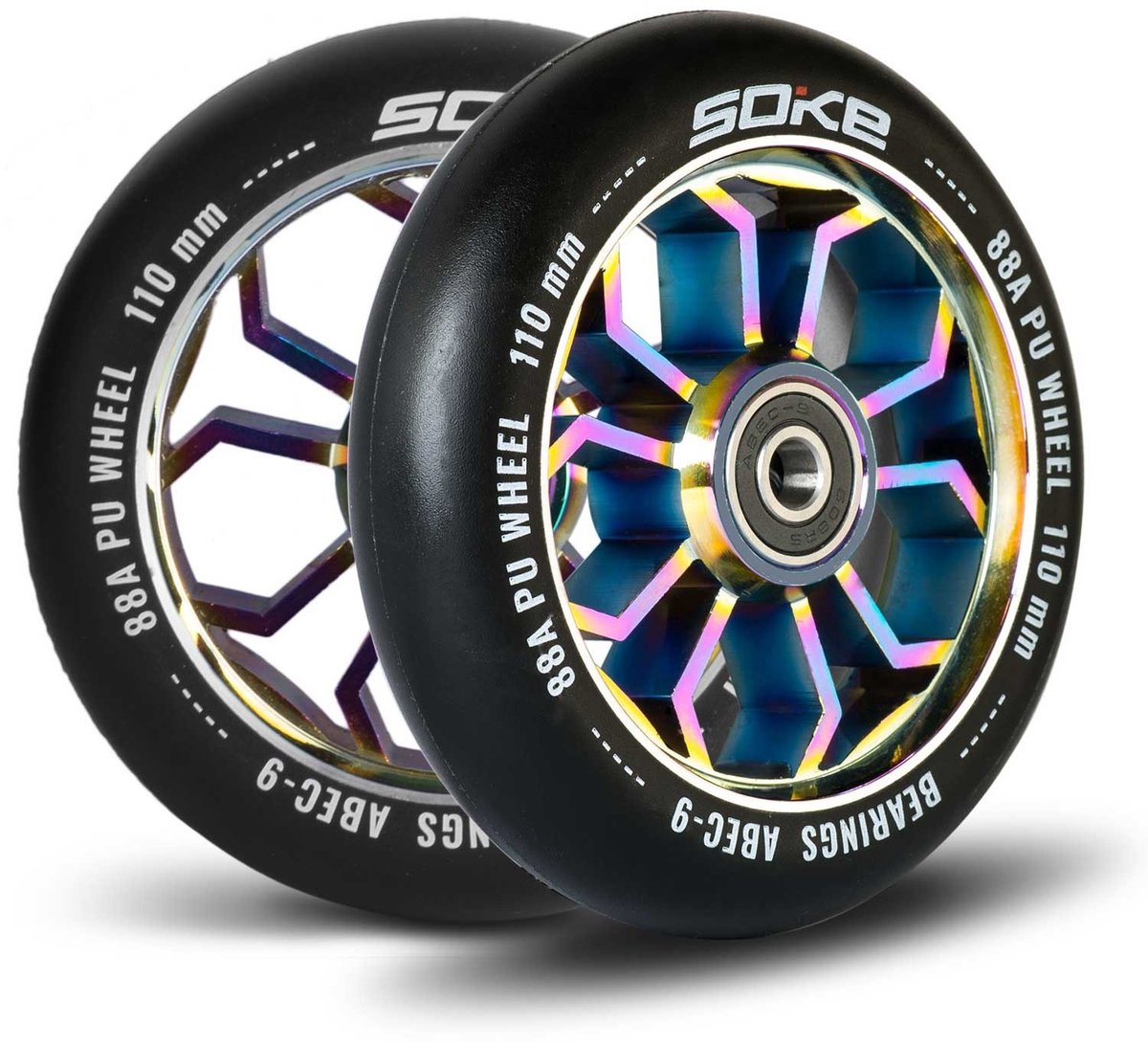 Stepwielen Rainbow 110 mm voor Elektrische Steps - 2 Stuks - Stepwielen - €34,99