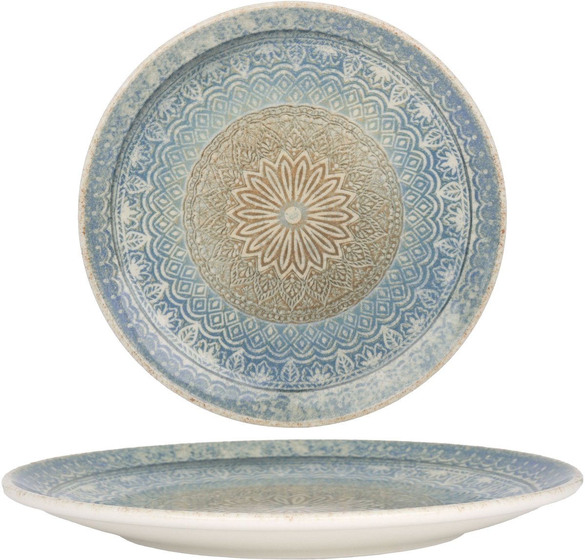 Bonna Dinerbord - Rivus Ethnic - Porselein - 30 cm - set van 6