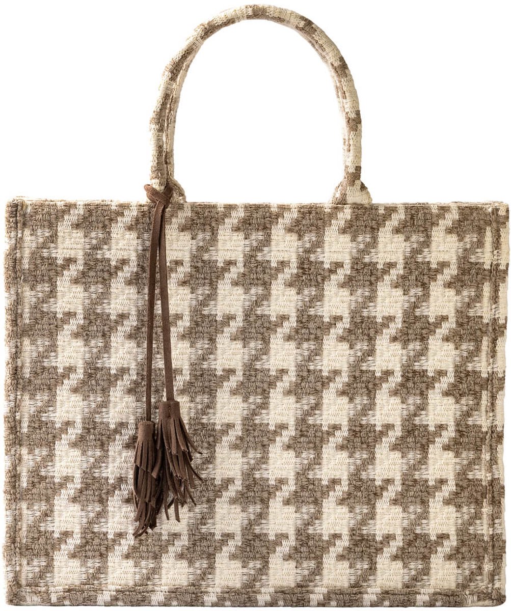 CHARLOTTE | tote-bag | shopper Natural | 43x34x13 cm | bruin | Hoii