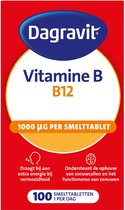 Dagravit Vitamine B12 1000µg - Draagt bij aan extra energie bij vermoeidheid en ondersteunt het functioneren van de zenuwen - 100 smelttabletten