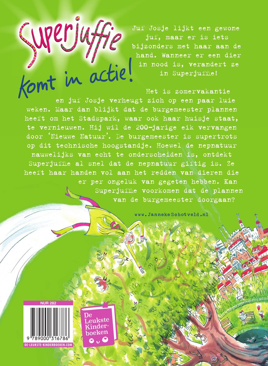Superjuffie 2 - Superjuffie komt in actie! - back cover