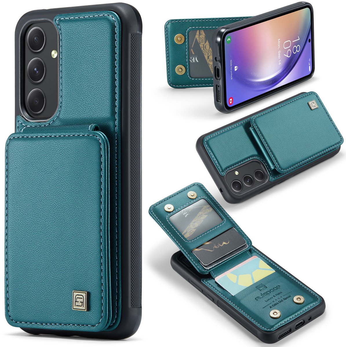 Portemonnee Backcover met RFID-bescherming voor Galaxy S24 FE _ Groen