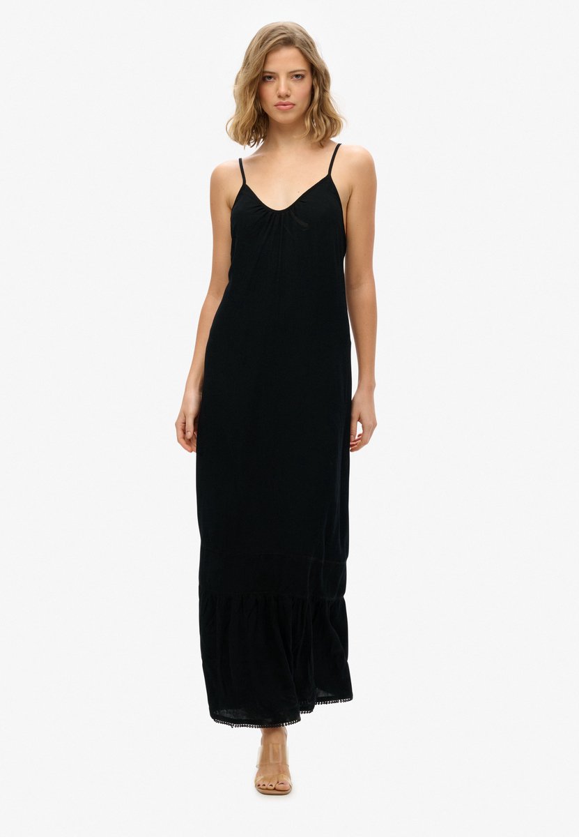Superdry Cami maxi-jurk Dames Jurken Zwart