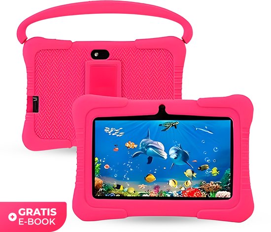 Kindertablet Pro - Vanaf 3 Jaar - 7 Inch - Android 10 - Dual Camera - Kids Tablet - Parental Control - Ouderlijk Toezicht - Roze
