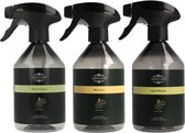 Scentchips Black Vetyver + Miss Coco + Opus Illusion Interieurspray Set - Roomspray – Huisparfum – Huisspray – Geurspray – Set van 3 - 500ML