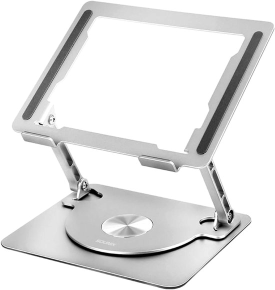 Foto: Sounix laptop standaard aluminium 360 draaibaar universeel 10 tot 16 inch alle laptops ergonomisch zilver