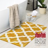 Tapis de bain Dutch House Toulon jaune 60x90cm