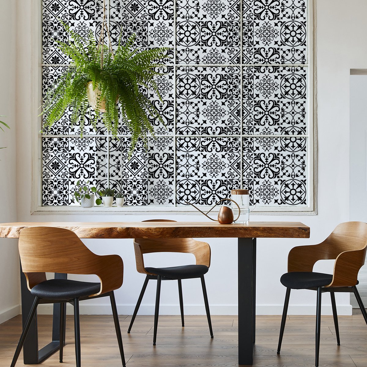 AZULEJOS Privacy Raamfolie - Zelfklevende Raamfolie voor Ramen & Douchedeuren - 40x100cm