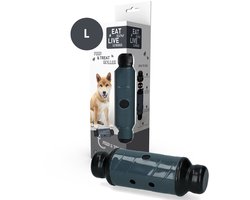 Eat Slow Live Longer Feed & Treat – Size L - Anti-schrok – Slow feeder – Belonings speeltje – Grijs