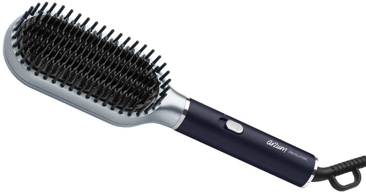 Arzum Revolution Stijlborstel AR5158-94300 | Zilver/Zwart - Keramische borstel met argan en toermalijn coating - 160-210°C - 50W