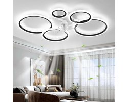 Equivera Plafonniere met Ventilator - Plafondventilator - Plafondventilator Afstandsbediening - Plafondventilator Slaapkamer - Plafond Ventilator met Verlichting - Plafondlamp - Plafonniere - Ideaal voor in uw slaapkamer!