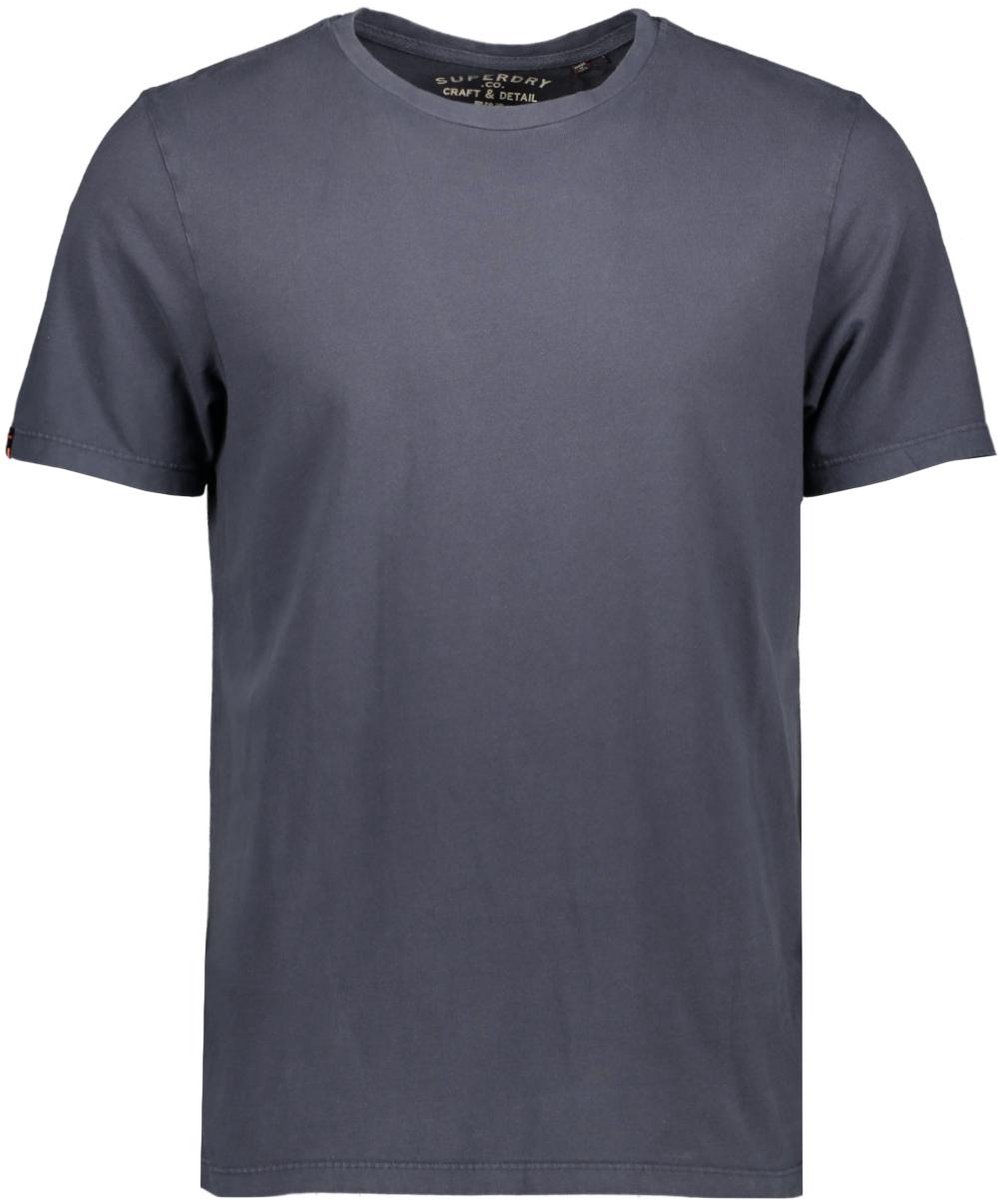 Superdry T-shirt Classic Essential Tee M1012140a Washed Eclipse Mannen Blauw