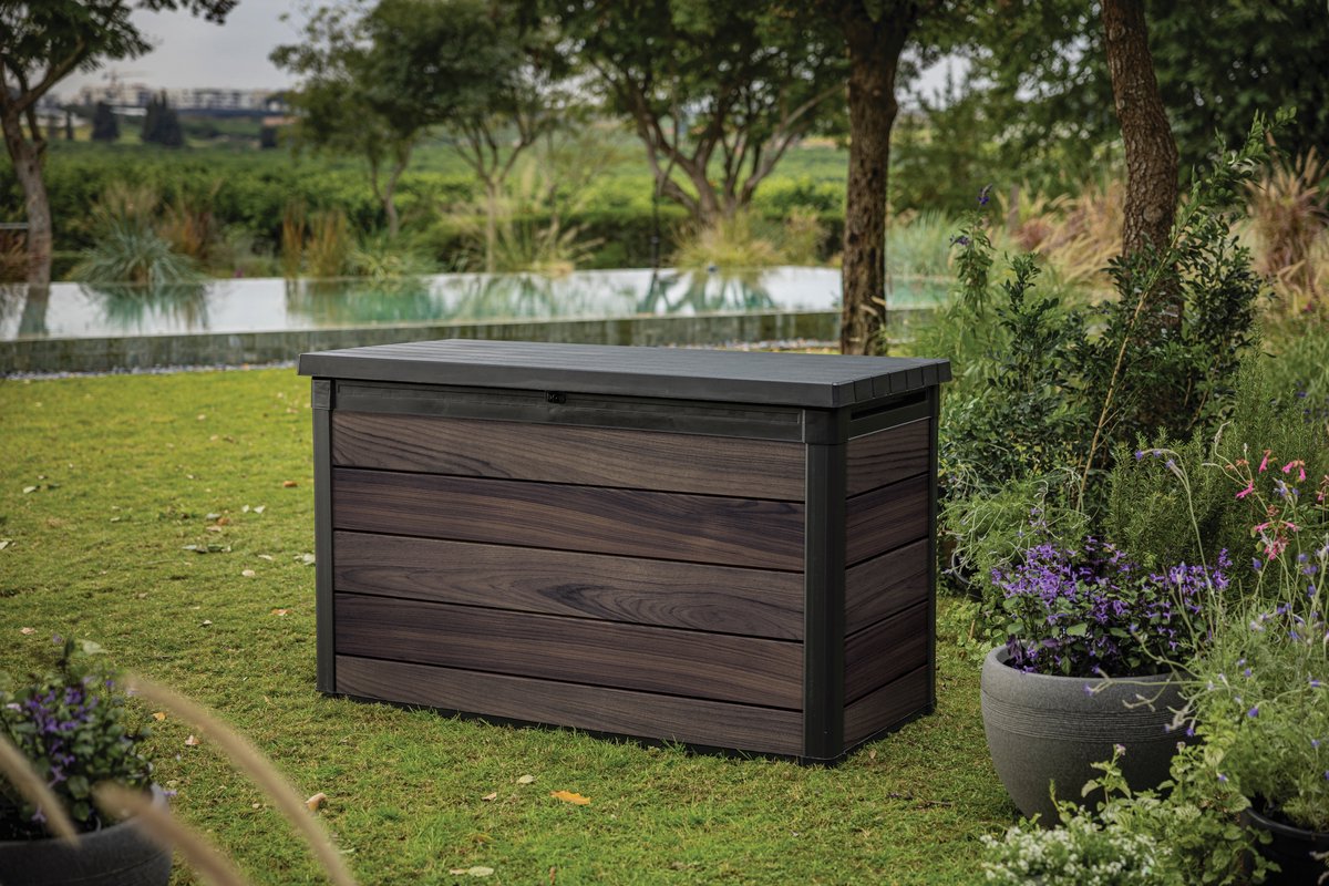 Keter Signature Coffre de rangement 757L - 151.7x72.5x90cm - Rosewood