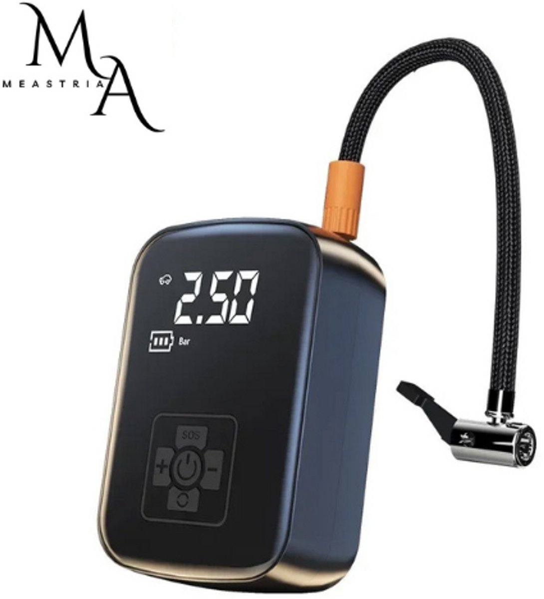 Electrische Pomp - Electrische Fietspomp - Draagbare Electrische pomp - Krachtige Pomp - Elektrische luchtpomp - Elektrische Bandenpomp - Fietsaccessoire - Compact - Krachtig - 150 PSI - 10 Bar - Oplaadbaar - Snel - Extra aansluitingen - Veelzijdig