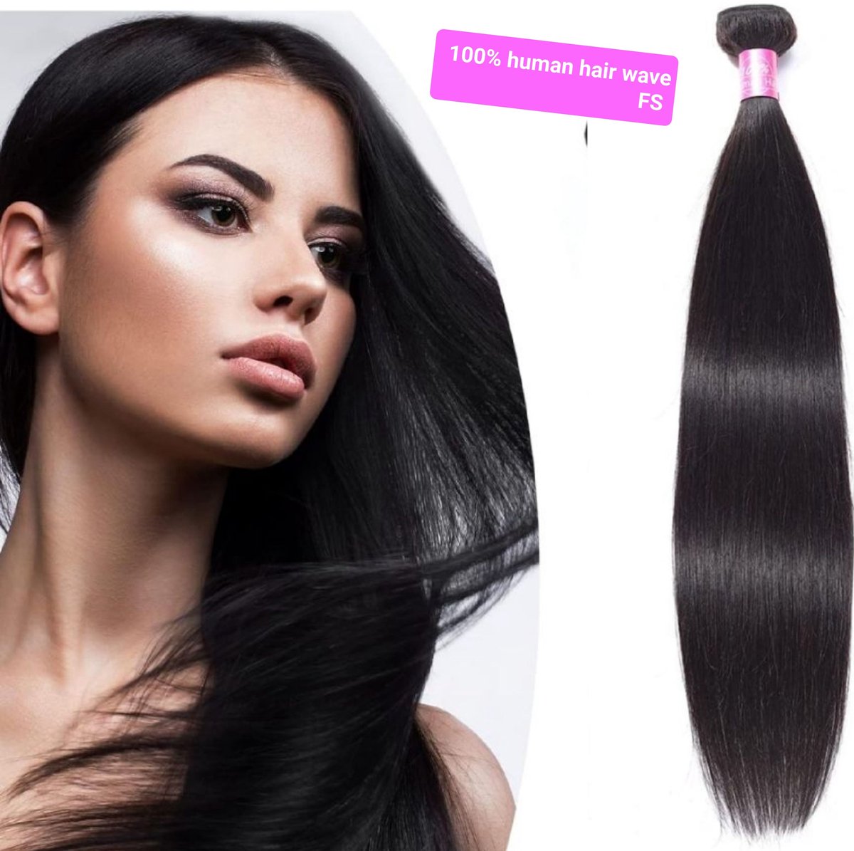 frazimashop - Braziliaanse Remy weave - 26 inch natuurlijk zwart -steil weave -real hair extensions -1 stuk. bundel menselijke haren