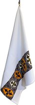 Rotterdams Handwerk - AFRIC - theedoek - keukendoek - wit - Afrikaanse stof - Vlisco