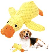 Kalmerend eend hondenspeelgoed, eend pluche S hondenspeelgoed, hondenknuffel - huisdier gevuld eend knuffel, piepende hond kauw leuk speelgoed in dierenvorm, interactief spel tanden schoonmaken, bijtb