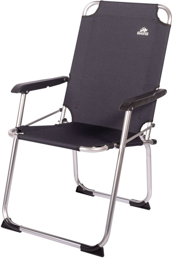 Happy Rhino - Tasman - Campingstoel - Kampeerstoel - Vouwstoel - Grijs - 100 kg Draagvermogen