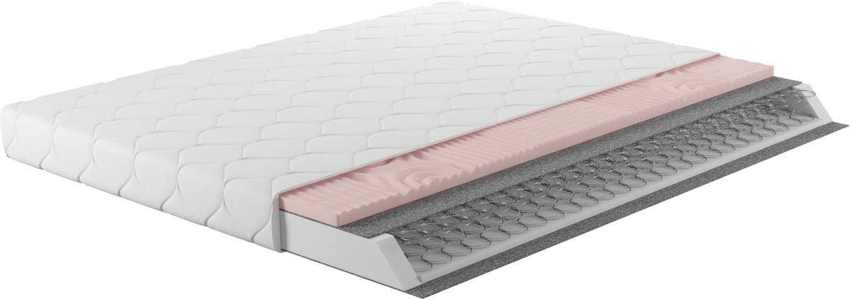 Meubella - Matras Antony - Bonellvering met massageschuim - 180x200 cm