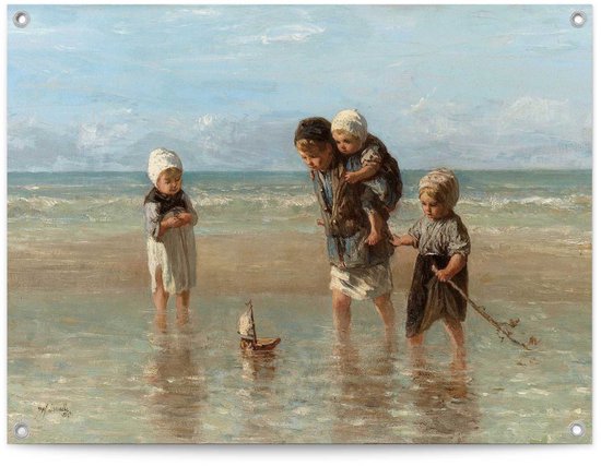 Tuinposter Israëls Kinderen der Zee 60x80cm Canvas REINDERS
