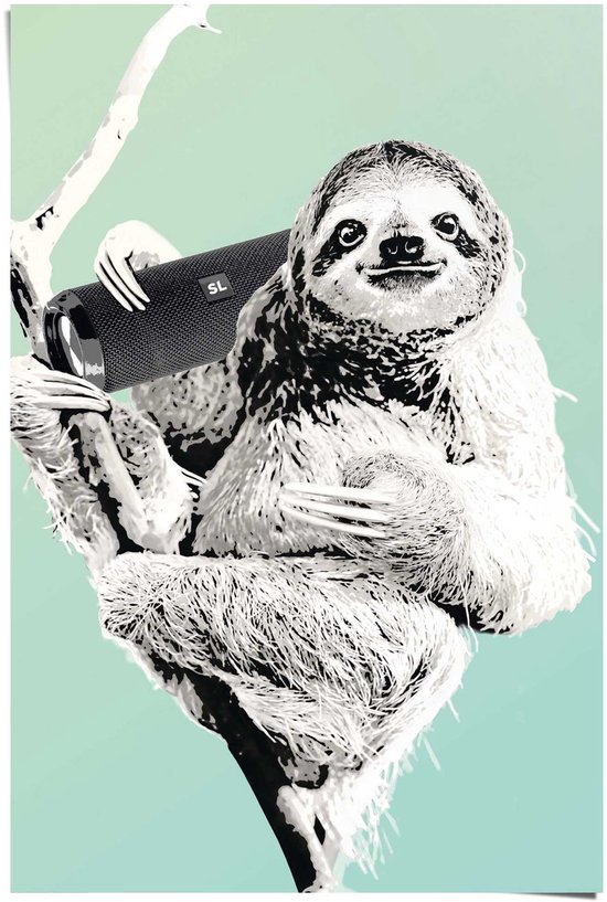 Sloth Boombox - Affiche 61 x 91,5 cm