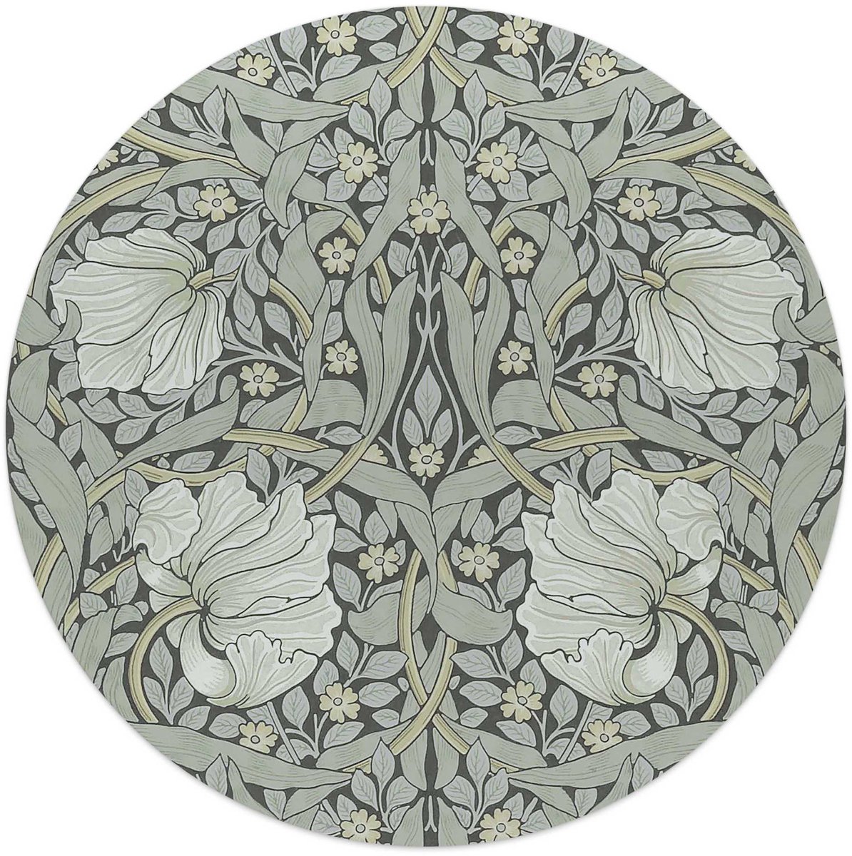 Glasschilderij William Morris - Pimpernel - Ø 50 - Glas - REINDERS