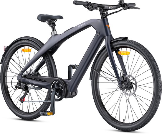 Vélo électrique ENGWE N1 Pro - Autonomie 100km - Batterie amovible 36V10Ah - Moteur 250W - avec support de couple - Cadre en fibre de carbone - Boîte de vitesses 7 rapports - Diamètre de roue 700C - Grijs