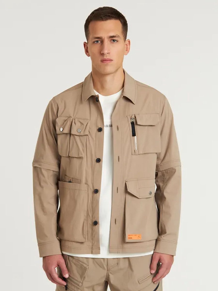 CHASIN' Shirt Heren - Regular Overhemd - Mount Utility - Beige