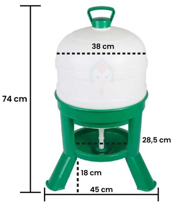 Abreuvoir automatique P-3 ABS avec réservoir pour animaux domestiques