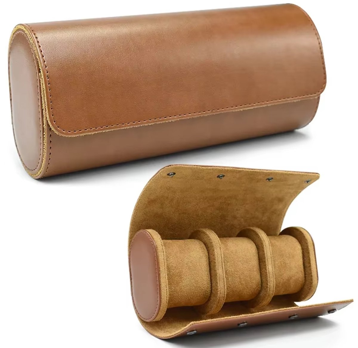 Actie4you® - Horloge Reisetui - Horloge Etui - Horloge Doos - Horloge opbergdoos - Voor 3 horloges - Bruin