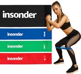 Insonder Fitness Weerstandsbanden Set van 4 - Extra sterk tot 18kg - Resistance Band - Fitness Elastiek - Booty Band - Sport Elastiek Banden - Fitness Band - Mini Bands - Verschillende Weerstandsniveaus - Inclusief Ebook