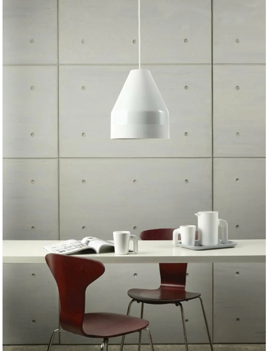 DYBERG LARSEN - CRAYON hanglamp wit met matwit - ø18 x h21cm