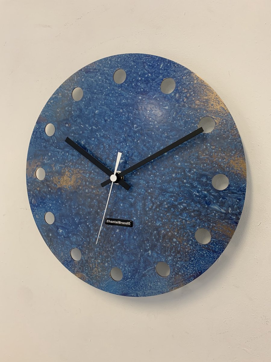 MOSACLOCK BLUE LABEL Wandklok Modern Industrieel Design