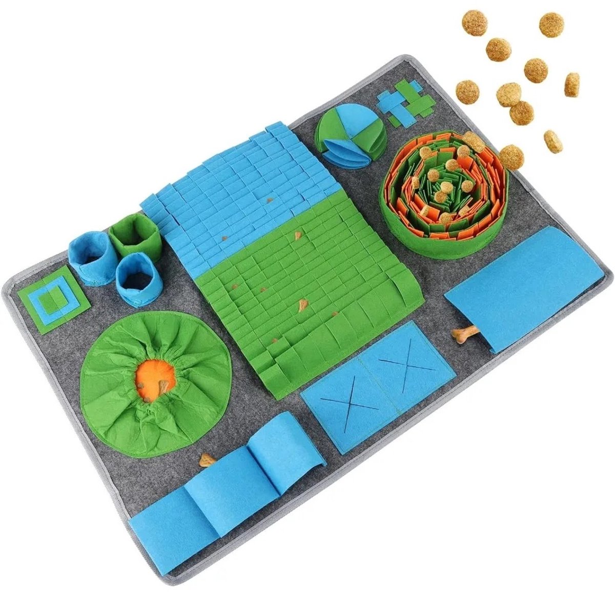 WiseGoods Premium Snuffelmat Hond - Interactief Denkspel Voor Honden - Intelligentie Dieren Speelgoed - Huisdier Accessoires 65x44