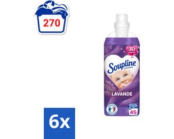 Soupline Wasverzachter Lavendel 6 x 1 l (45 wasbeurten per verpakking) Voor een langdurig gevoel van frisheid - Voordeelverpakking