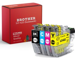 weCare 4-pack Geschikt voor Brother LC422 XL inktcartridges MFC J5340DW J5345DW J5740DW J6540DW J6940DW