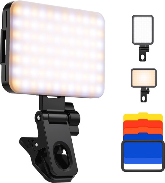 K&F Smartphone Oplaadbare Video LED Lamp - Videolamp - Selfie light