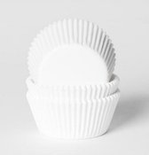 House of Marie Cupcake Vormpjes - cups Wit - pk/50 - Baking Cups voor Muffins en Cupcakes