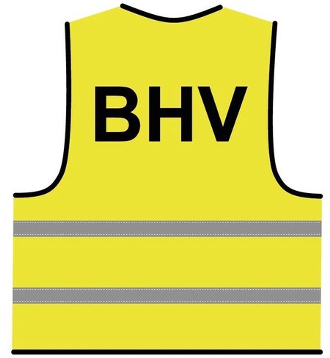 BHV vest - BHV hesje - Geel met op druk BHV - XL - Brickstone - wasbaar