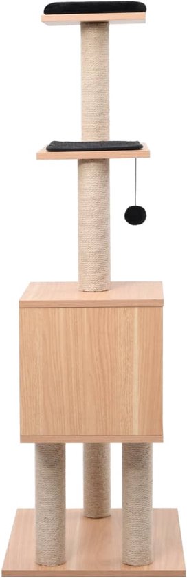 vidaXL Arbre à chat 123 cm avec sisal et coussins Griffoirs pour chats - Fournitures pour chats - Arbre à chat - Tour pour chat - Meubles en bois pour chats