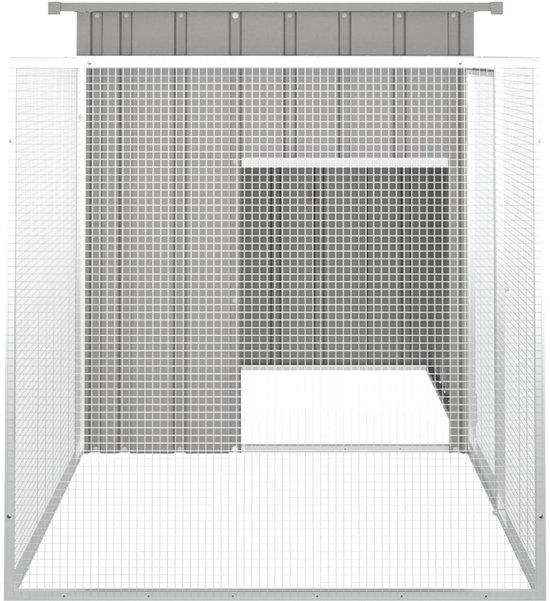 Cadoca Deuba Rabbit Hutch Rabbit Hutch Rabbit Hutch Cage Freewheel Fence Metal with Black Sun Protection