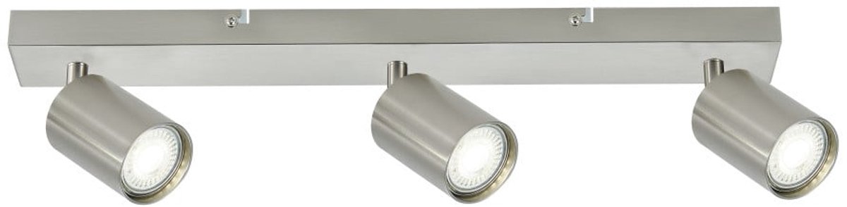 Opbouw Bar Spot Armatuur Satin Nickel Siena - 3x GU10 (max 10 watt per spot) - IP20