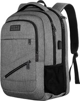 TRVLMORE 28L Rugzak - Rugtas met 15,6 Inch Laptopvak - Schooltas - Laptoptas - Spatwaterdicht - Heren en Dames - Jongens en Meisjes - Grijs