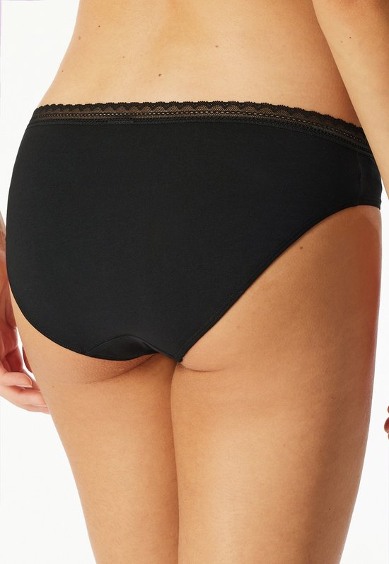 Lot de 3 slips Schiesser Rio à kanten noirs - Sous-vêtements modernes pour femmes - Noir