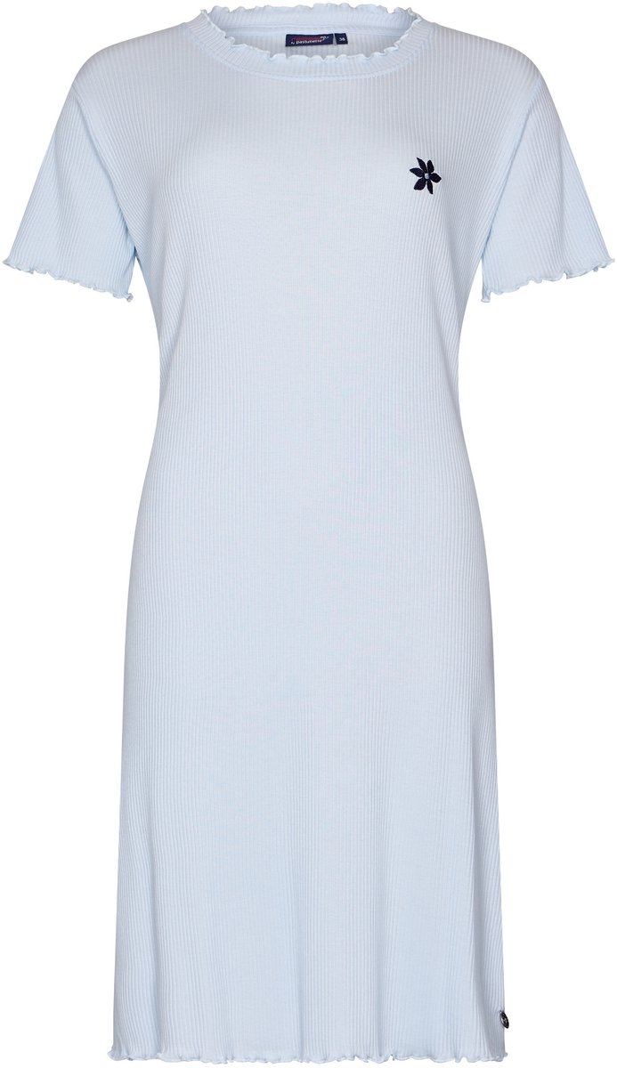 Rebelle Dames Nachthemd Rebelle - Relax - Katoen - Rib blauw