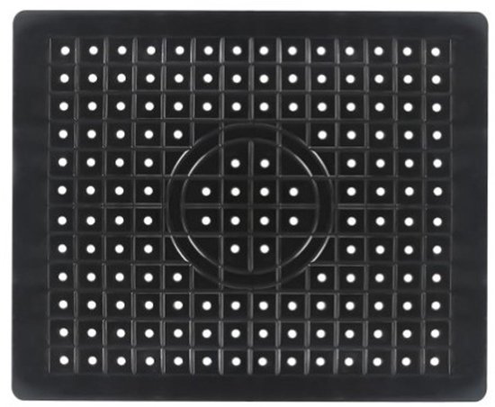 Gootsteenmat - Gootsteeninleg - 31 x 26 cm - Rubber - Spoelbakmat - Spoelmat - Voor spoelbak - Mat - Spoelbakbescherming - Spatbescherming - Afdruipmat - Mat beschermt de gootsteen afwasbak en het servies tegen krassen en beschadigingen - Zwart