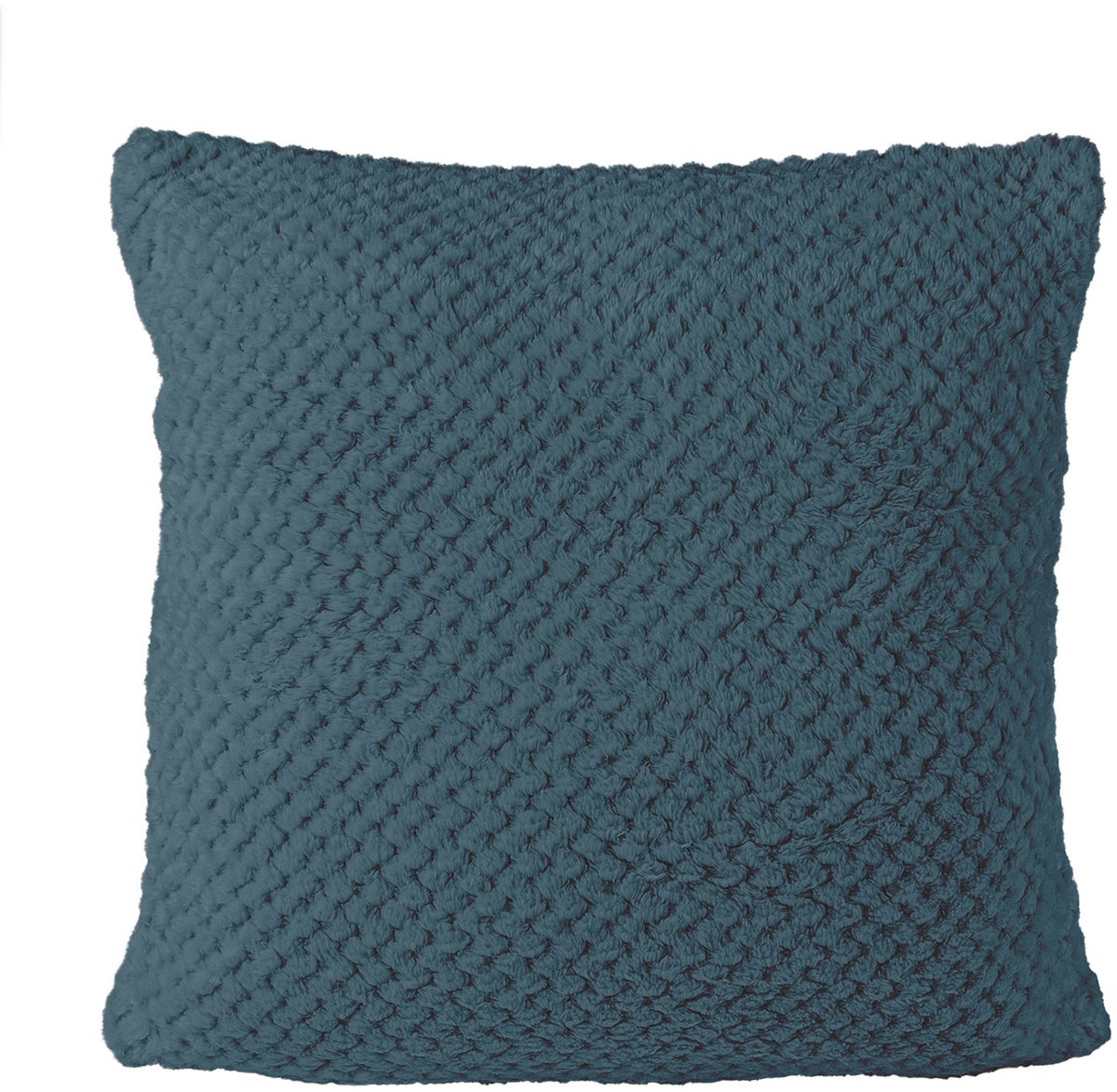 Darymex Jacquard Decoratieve Kussenhoes 40x40 cm - Marineblauw / Zeeblauw - Luxe Jacquard Structuur (240 g/m²) - Met Ritssluiting - Hypoallergeen - 1 Stuk