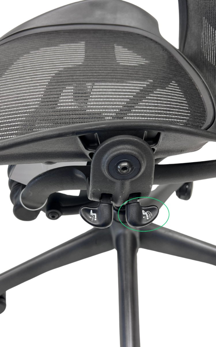 Jetchair - Knop synchroon kantelmechanisme geschikt voor Herman Miller Aeron - vervangende knop - geschikt voor Herman Miller Aeron - Nieuw - 1 stuk - Bureaustoel onderdeel
